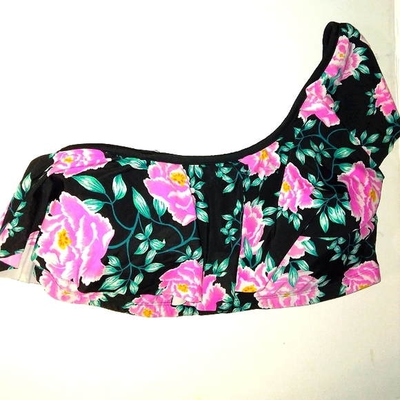 ★ Women's Plus Size Beautiful One Shoulder Ruffle Bikini Bathing Suit Top★XL - Picture 4 of 15